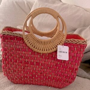 Free People Raffia Tote